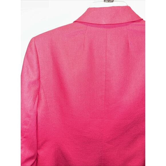 J. CREW RE-IMAGINED COLLECTION Blazer Linen Blend 1 Button Women’s 8 Pink - Picture 13 of 16
